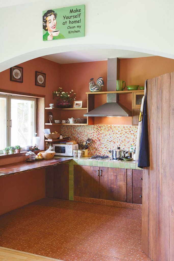 แบบห้องครัว สีน้ำตาล รูปตัวแอล แบบห้องครัวสวยๆ