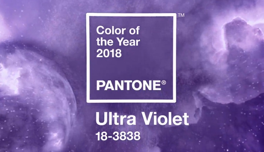 สีม่วง Ultra Violet สีประจำปี 2018