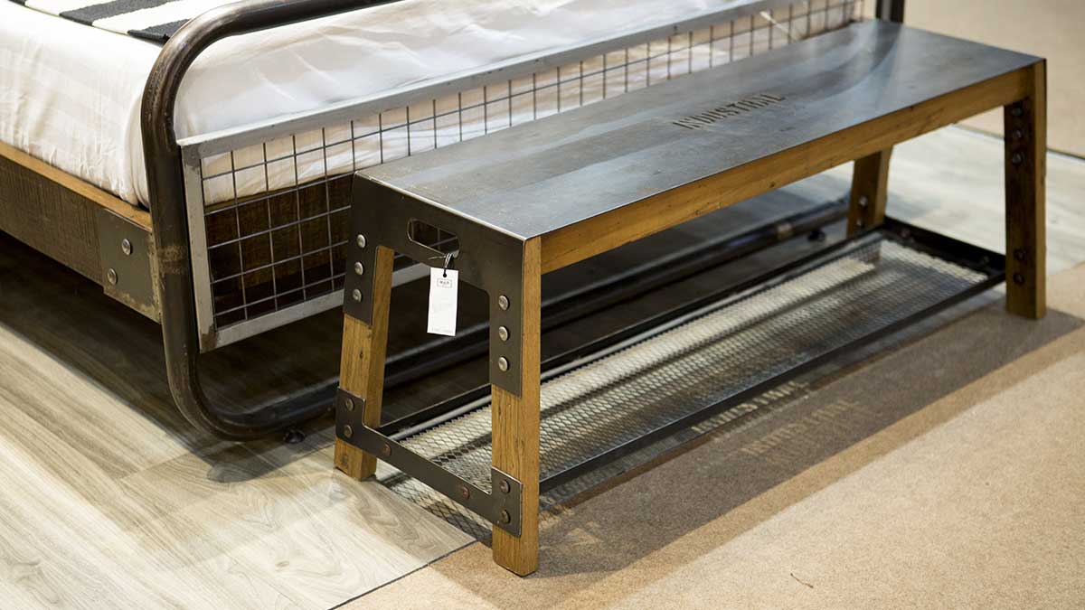Industrial Iron Bench – IDEALIZE