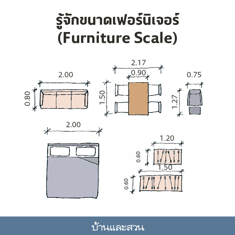 แปลนห้อง จัดบ้านเอง ขนาดเฟอร์นิเจอร์