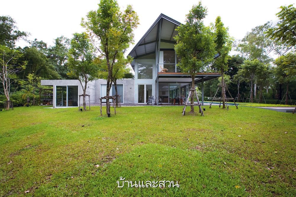 บ้านสไตล์โมเดิร์น บ้านเหล็ก บ้านปูนหลังคาจั่ว