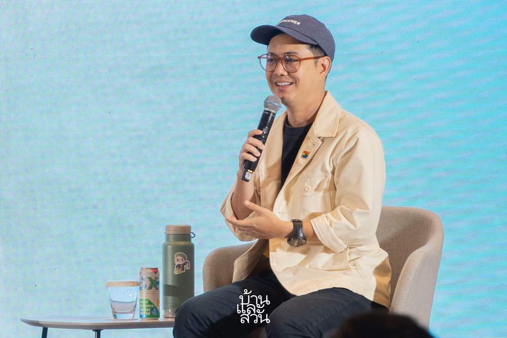 คุณชณัฐวุฒิ วิภัยการ (ก้อง กรีน กรีน) ณ งานแถลง SX2025