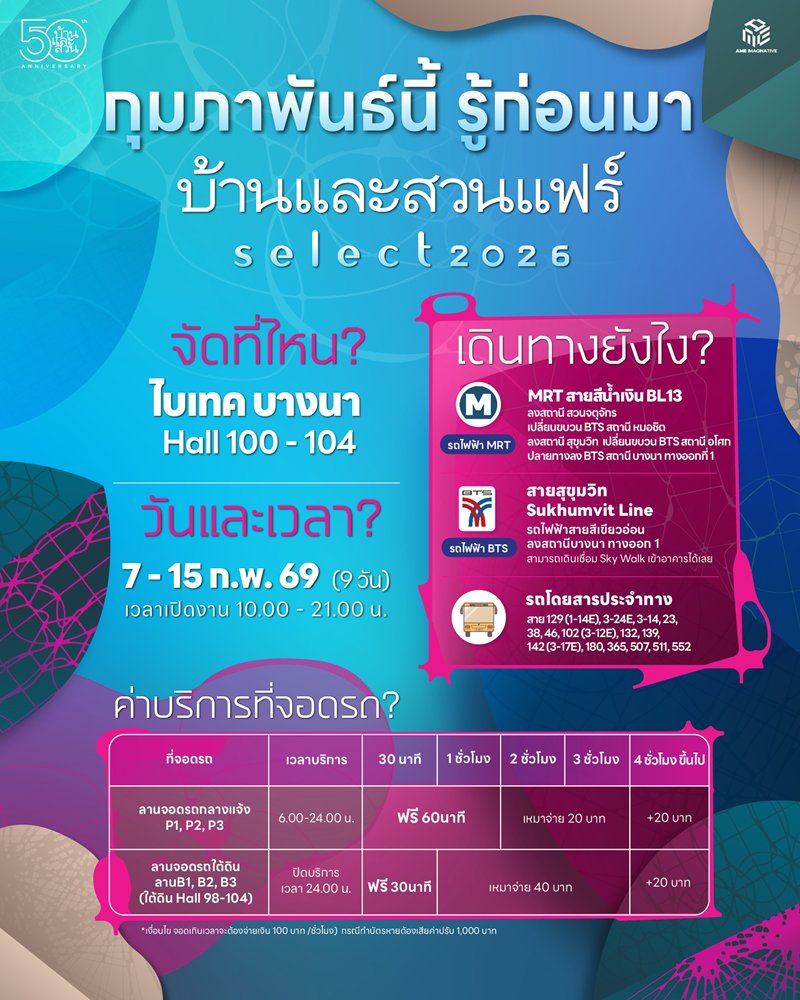 ผังงานบ้านและสวนแฟร์ Select 2026