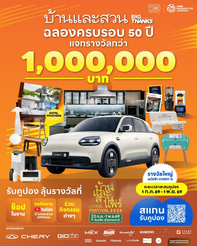 บ้านและสวน Big Thanks Giveaways