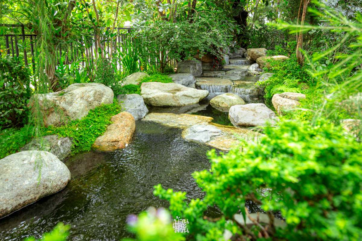 สวนสไตล์อิงลิชคอตเทจ ในบ้านจัดสรร