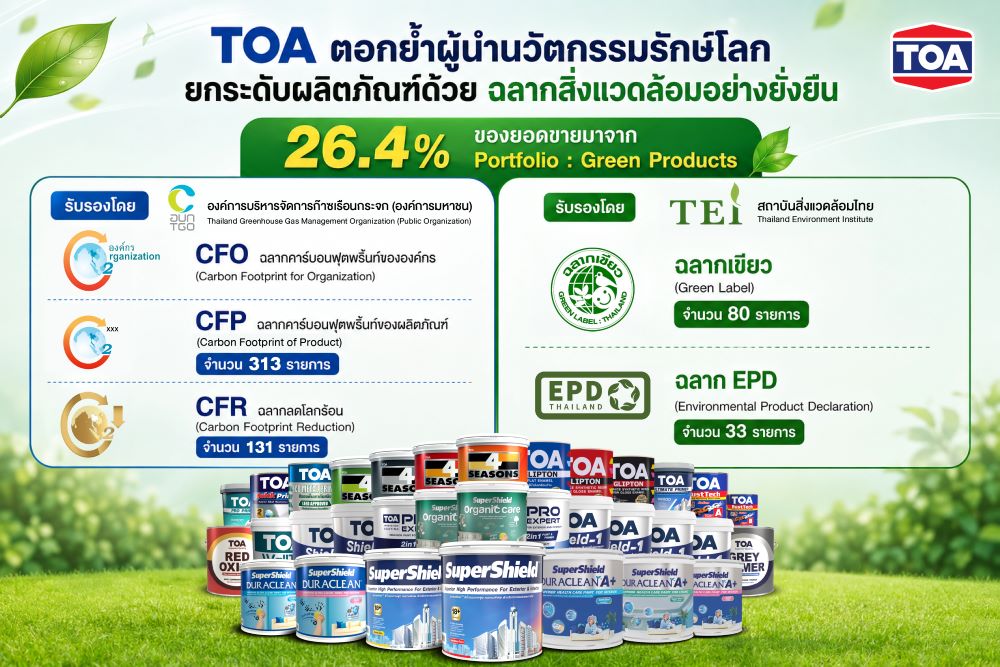 TOA unites forces to drive Thailand’s construction industry toward a green ecosystem